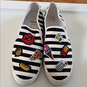 BP patch slide on sneakers
